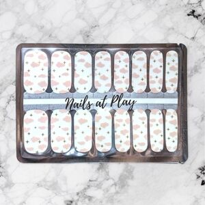 5 for $15 Nail Wraps- Floating Clouds (transparent)